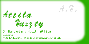 attila huszty business card